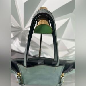 Large Chloe Milo Tote - grey/denim blue